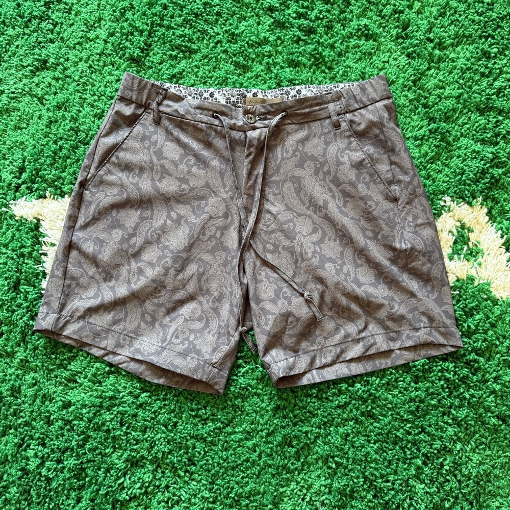 Robert Graham Classic Fit Paisley Print Shorts Drawstring Waist Mens Size 34